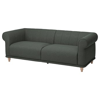IKEA VISKAFORS Sofa 3-osobowa, Lejde/szary/zielony brzoza, Podłokietnik szerokość: 22 cm