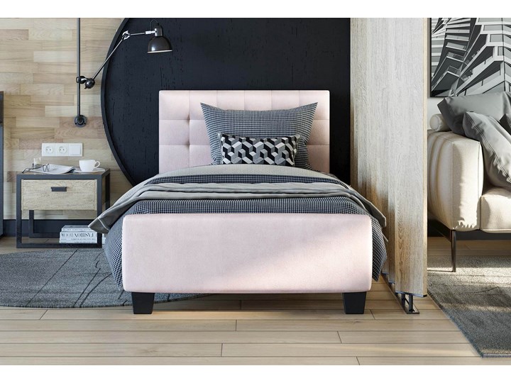 Łóżko tapicerowane 90x200 SF942 welur róż #23 Tkanina Kategoria Łóżka dla dzieci