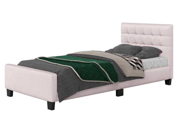 Łóżko tapicerowane 90x200 SF942 welur róż #23 Tkanina Kategoria Łóżka dla dzieci Rozmiar materaca 90x200 cm