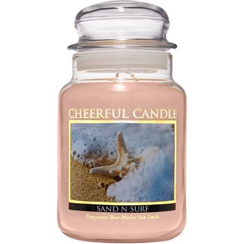 Cheerful Candle duża świeca zapachowa w szklanym słoju 2 knoty 24 oz 680 g - Sand N Surf