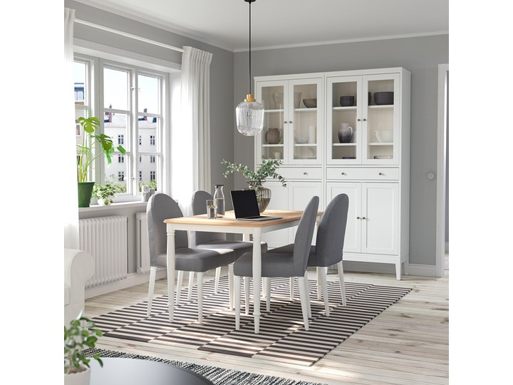 IKEA DANDERYD / DANDERYD Stół i 4 krzesła, okl dęb biały/Vissle szary, 130x80 cm Kategoria Stoły z krzesłami