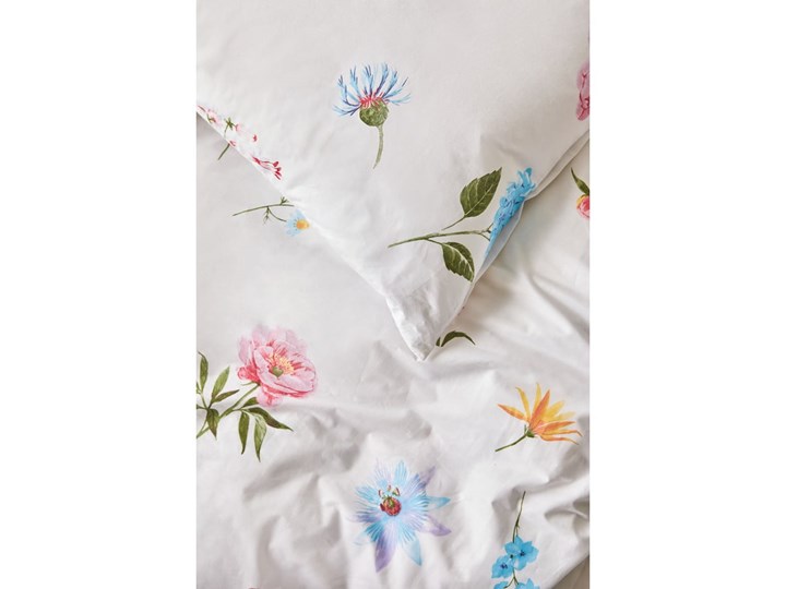 Bawełniana pościel dwuosobowa Bonami Selection Fleur, 160x220 cm Komplet pościeli 160x200 cm Pomieszczenie Pościel młodzieżowa Bawełna 70x80 cm Kolor Biały