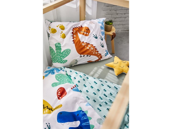 Dziecięca bawełniana pościel Bonami Selection Dinos, 140x200 cm 70x90 cm Bawełna Komplet pościeli Kategoria Komplety pościeli