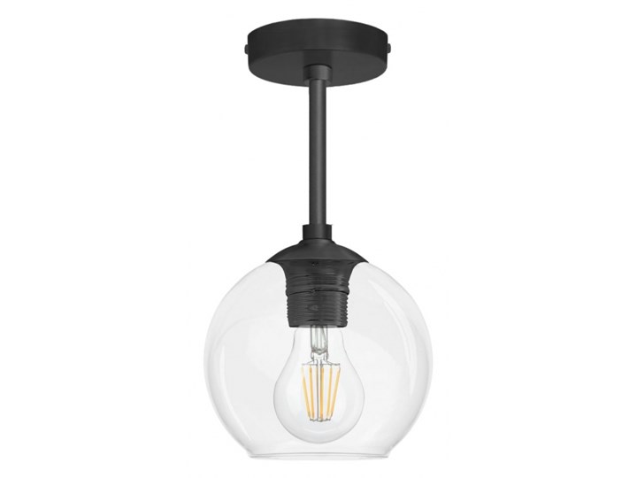 Krótka minimalistyczna czarna lampa sufitowa GCT-S1K