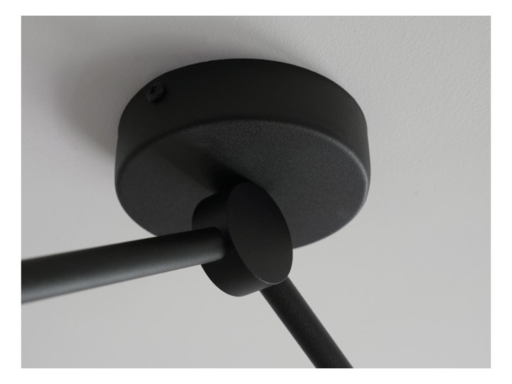 Niska czarna nowoczesna lampa sufitowa GC-S4K Metal Mosiądz Lampa z kloszem Stal Kategoria Lampy sufitowe Szkło Kolor Czarny