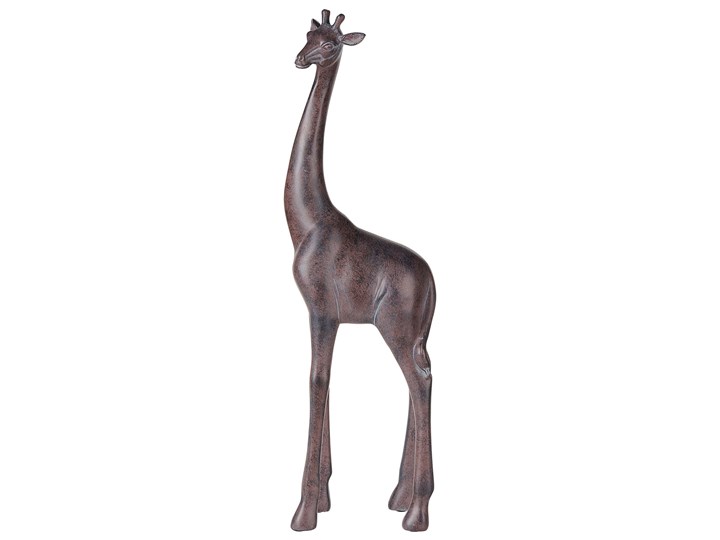 Beliani Figurka dekoracyjna ciemnobrązowa żywica syntetyczna 55 cm w kształcie żyrafy nowoczesny wygląd akcesorium ozdoba Kolor Brązowy Zwierzęta Kategoria Figury i rzeźby