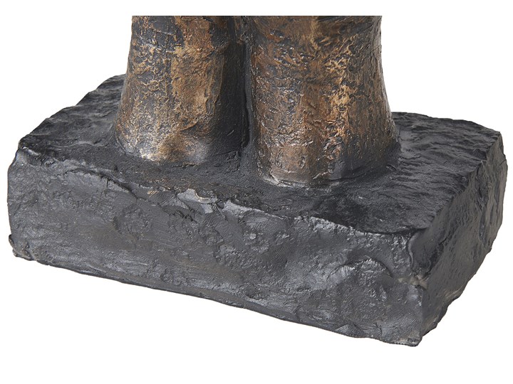 Beliani Figura dekoracyjna miedziana sztuczna żywica 41 cm twarz na podstawce dekoracja Kategoria Figury i rzeźby
