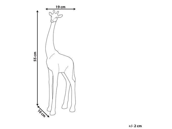 Beliani Figurka dekoracyjna ciemnobrązowa żywica syntetyczna 55 cm w kształcie żyrafy nowoczesny wygląd akcesorium ozdoba Zwierzęta Kolor Brązowy