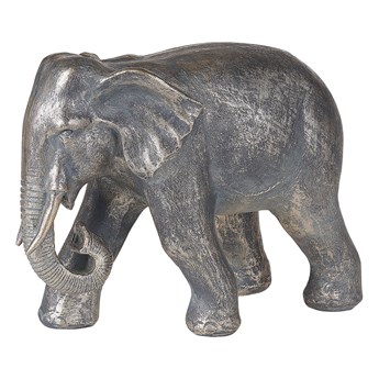 Beliani Figurka dekoracyjna kolor mosiądzu żywica syntetyczna 26 cm w kształcie słonia nowoczesny efekt postarzania wygląd akcesorium ozdoba