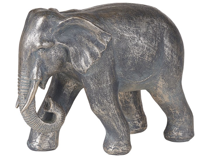 Beliani Figurka dekoracyjna kolor mosiądzu żywica syntetyczna 26 cm w kształcie słonia nowoczesny efekt postarzania wygląd akcesorium ozdoba Kategoria Figury i rzeźby Kolor Brązowy