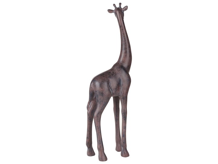 Beliani Figurka dekoracyjna ciemnobrązowa żywica syntetyczna 55 cm w kształcie żyrafy nowoczesny wygląd akcesorium ozdoba Kolor Brązowy Zwierzęta Kategoria Figury i rzeźby