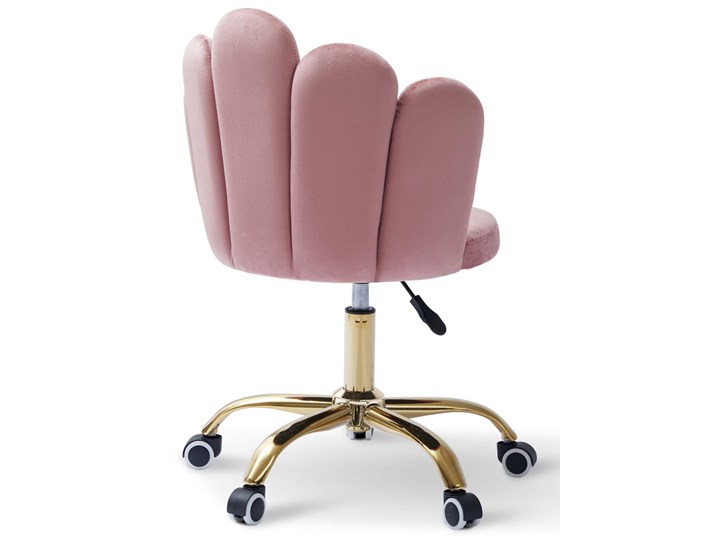 Krzesło obrotowe muszelka różowe DC-6092S złote nogi, welur #44 Tworzywo sztuczne Metal Tkanina Kolor Złoty Kategoria Krzesła kuchenne