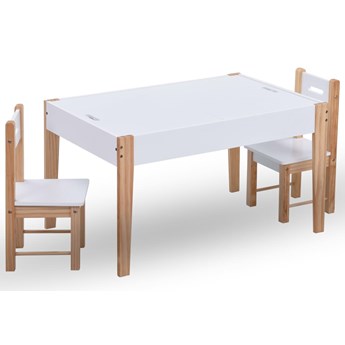 vidaXL 3-częściowy zestaw dla dzieci, stolik do rysowania i krzesła