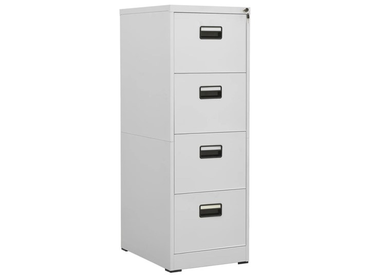 vidaXL Szafka kartotekowa, jasnoszara, 46x62x133 cm, stalowa Szerokość 46 cm Uniwersalne Metal Głębokość 62 cm Stojące Styl Nowoczesny