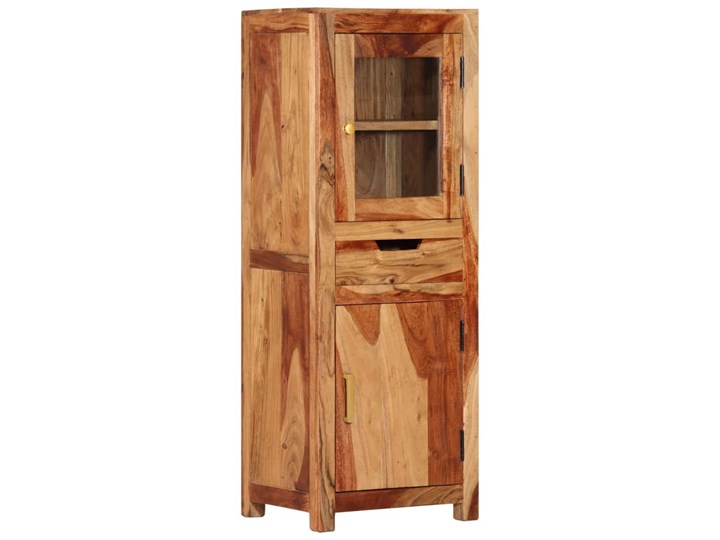 vidaXL Kredens, 40x34x110 cm, lite drewno sheesham Głębokość 34 cm Szerokość 40 cm Szkło Na książki Kategoria Szafki i regały