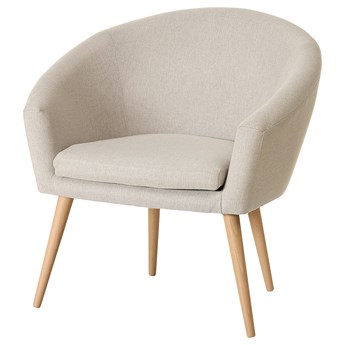 IKEA GLAMSEN Fotel, beżowy, Szerokość: 75 cm