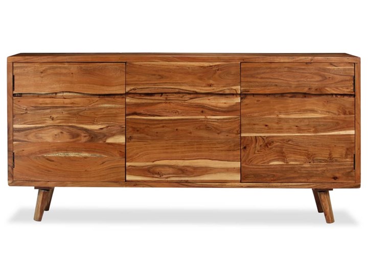vidaXL Komoda z litego drewna z rzeźbionymi drzwiami, 160x40x75 cm Drewno Szerokość 160 cm Głębokość 40 cm Styl Rustykalny
