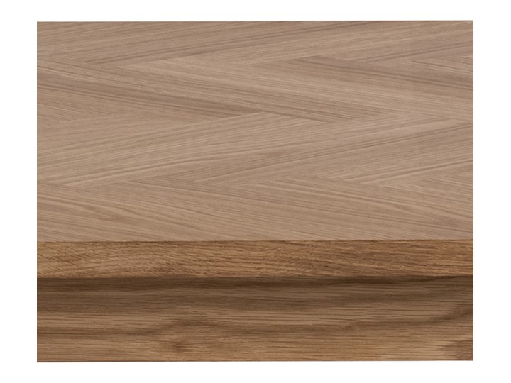 Dębowy stół do jadalni z blatem w jodełkę Dorney Wysokość 76 cm Drewno Styl Minimalistyczny Kolor Beżowy