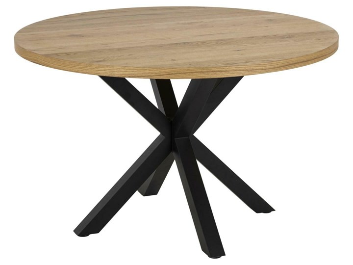Okrągły stół do jadalni Heaven w stylu industrialnym Wysokość 76 cm Drewno Wysokość 120 cm Metal Pomieszczenie Stoły do jadalni