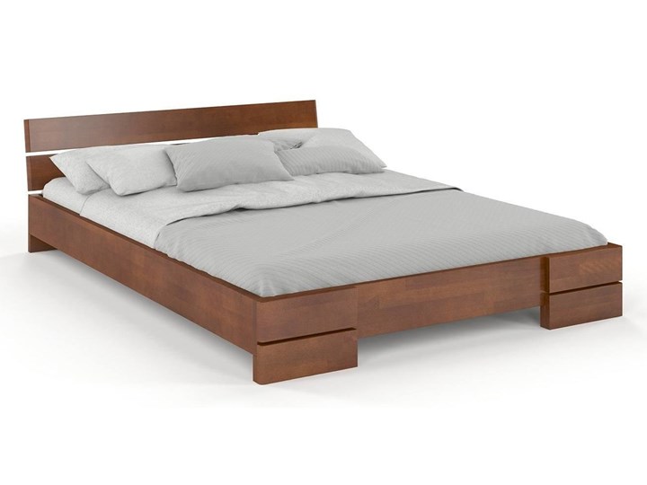 Łóżko drewniane bukowe Visby Sandemo / 160x200 cm, kolor orzech - Promocja!