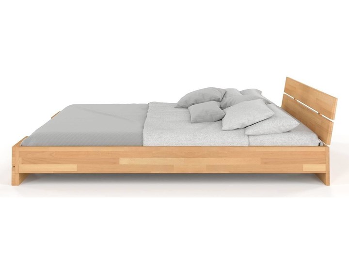 Łóżko drewniane bukowe Visby Sandemo / 160x200 cm, kolor orzech - Promocja! Łóżko tapicerowane Drewno Styl Tradycyjny Kategoria Łóżka do sypialni
