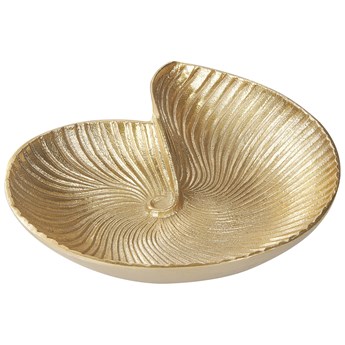 Beliani Patera dekoracyjna złota metalowa talerzyk spodek na biżuterię klucze spodek muszla motyw morski