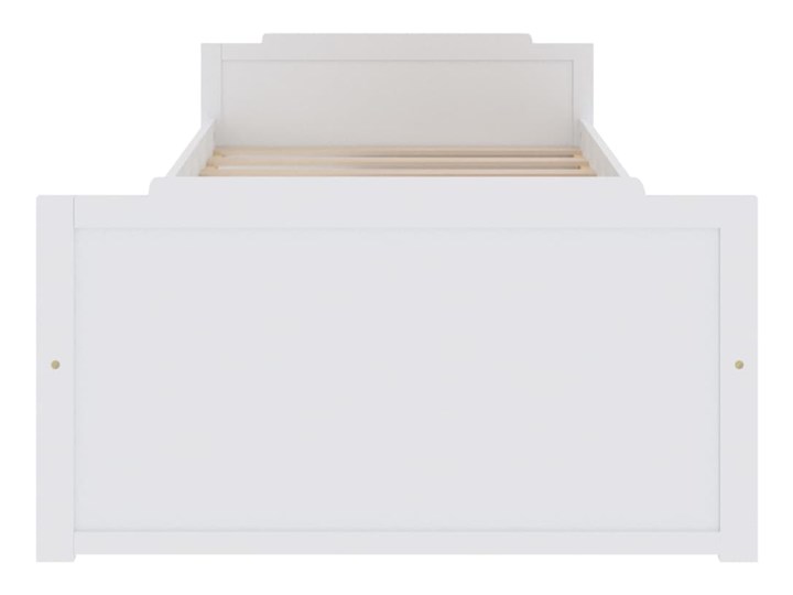 vidaXL Rama łóżka z szufladami, biała, drewno sosnowe, 90 x 200 cm Styl Rustykalny Łóżko drewniane Kolor Biały