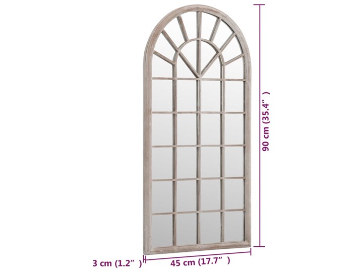 vidaXL Lustro do wnętrz, kolor piaskowy, 90x45 cm, żelazne Ścienne Kategoria Lustra