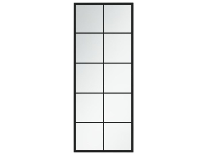 vidaXL Lustro ścienne, czarne, 100x40 cm, metal Styl Tradycyjny Kolor Czarny