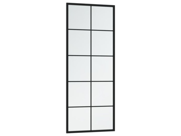vidaXL Lustro ścienne, czarne, 100x40 cm, metal Styl Tradycyjny Kolor Czarny