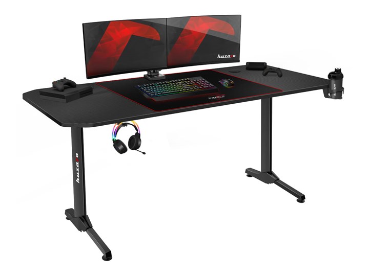 Biurko Gamingowe Huzaro Hero 4.7 Black Biurko komputerowe Aluminium Szerokość 80 cm Szerokość 160 cm Pomieszczenie Pokój przedszkolaka Głębokość 75 cm Biurko regulowane Pomieszczenie Pokój nastolatka