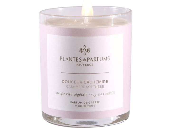 Świeca zapachowa perfumowana 180g - Cashmere Softness - Miękkość Kaszmiru Kategoria Świeczniki i świece Szkło Kolor Różowy