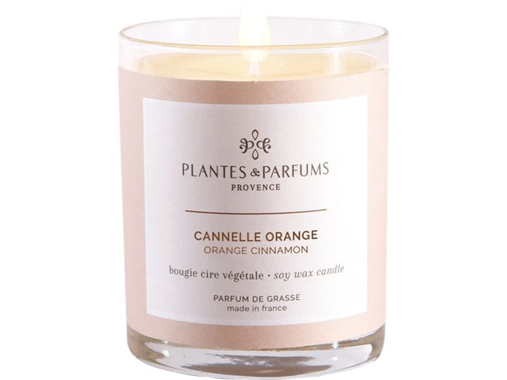 Świeca zapachowa perfumowana - Cinnamon & Orange - Pomarańcza z cynamonem Szkło Kategoria Świeczniki i świece Kolor Beżowy