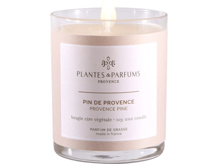 Świeca zapachowa perfumowana - Provence Pine - Prowansalska Sosna Kategoria Świeczniki i świece Szkło Drewno Kolor Różowy