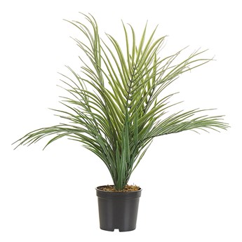 Beliani Sztuczna roślina doniczkowa zielona materiał syntetyczny 45 cm palma areka w doniczce dekoracja do wnętrz