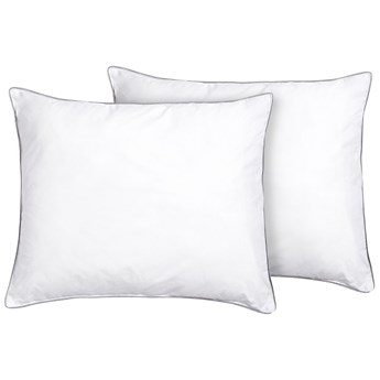 Beliani Zestaw 2 poduszek bawełnianych biały wypełnienie do poszewki 50 x 60 cm prostokątne
