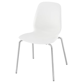 IKEA LIDÅS Krzesło, biały/Sefast chrom, Przetestowano dla: 110 kg