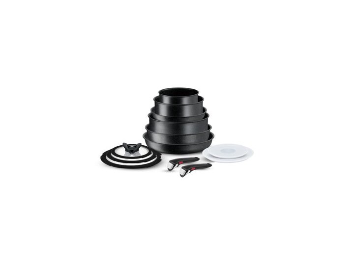 Zestaw patelni i garnków L3999953 Ingenio Black Stone + uchwyt