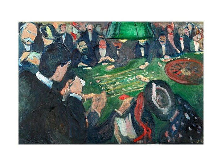 Reprodukcja obrazu Edvarda Muncha - At the Roulette Table in Monte Carlo, 40x26 cm Szerokość 40 cm Kategoria Obrazy Wymiary 26x34 cm