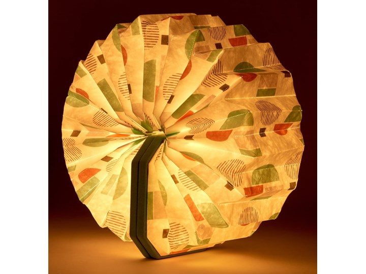 Niebieska lampa rozkładana Gingko Accordion Lampa z kloszem Wysokość 10 cm Funkcje Lampa dotykowa