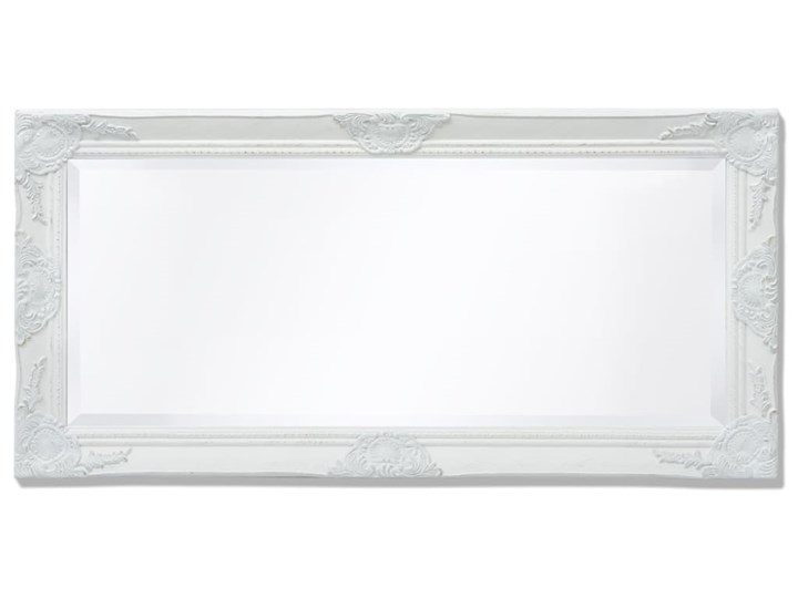 vidaXL Lustro ścienne w stylu barokowym, 100x50 cm, białe Kategoria Lustra Prostokątne Lustro z ramą Styl Tradycyjny