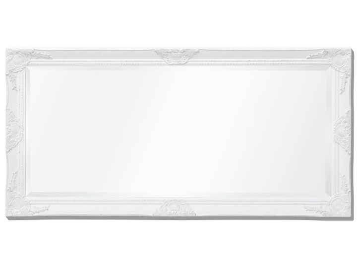 vidaXL Lustro ścienne w stylu barokowym, 120x60 cm, białe Kolor Biały Prostokątne Lustro z ramą Pomieszczenie Garderoba