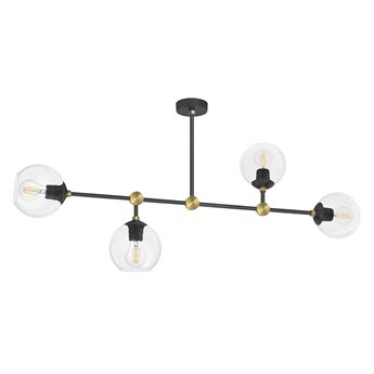 Długa czarno złota nowoczesna lampa wisząca GRT-S4D