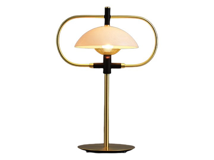 Haag - lampa stołowa Wysokość 55 cm Metal Mosiądz Lampa z kloszem Szkło Kategoria Lampy stołowe