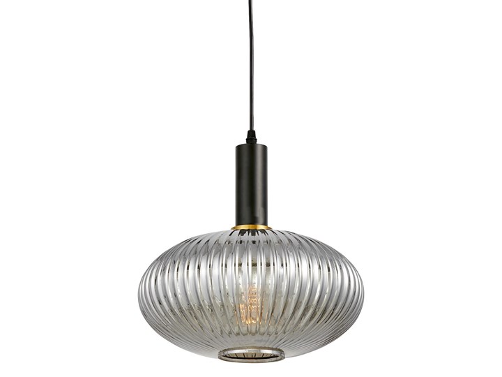 LAMPA WISZĄCA LOFT DYMIONA FLORI Metal Lampa z kloszem Mosiądz Szkło Kolor Czarny