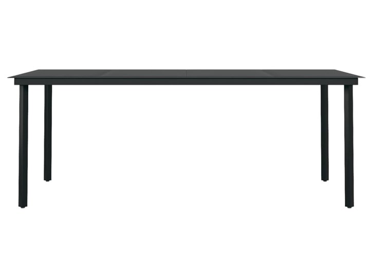 vidaXL 7-częściowy zestaw mebli ogrodowych, czarny Stal Rattan Stoły z krzesłami Zestawy obiadowe Zawartość zestawu Stół