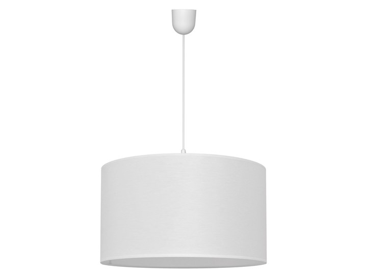 Żyrandol na lince ALBA 1xE27/60W/230V śr. 45 cm biały Tworzywo sztuczne Lampa z abażurem Metal Kategoria Lampy wiszące