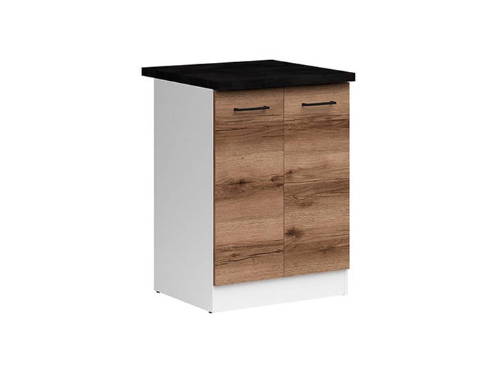 Szafka dolna Junona Line dąb delano ciemny Metal Płyta MDF Drewno Kolor Biały