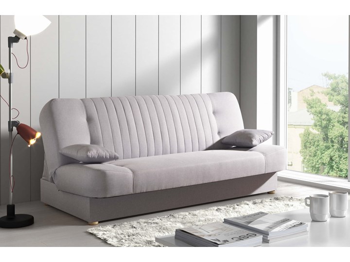 Sofa z funkcją spania POLO PASY Głębokość 91 cm Szerokość 199 cm Styl Tradycyjny Kolor Szary