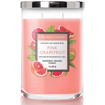 Colonial Candle Classic sojowa świeca zapachowa w szkle typu tumbler 11 oz 311 g - Pink Grapefruit